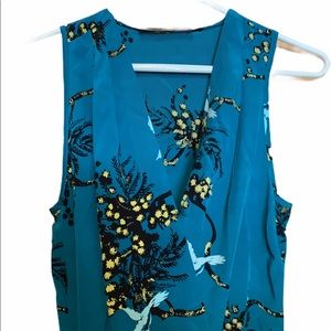 Amanda Uprichard Silk Crossover Blouse